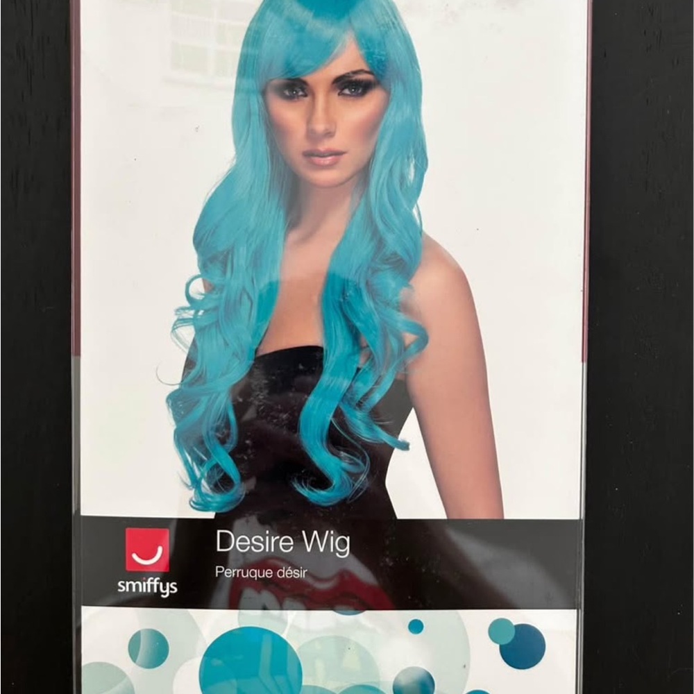 Smiffys Vibrant Aqua Wig for Women